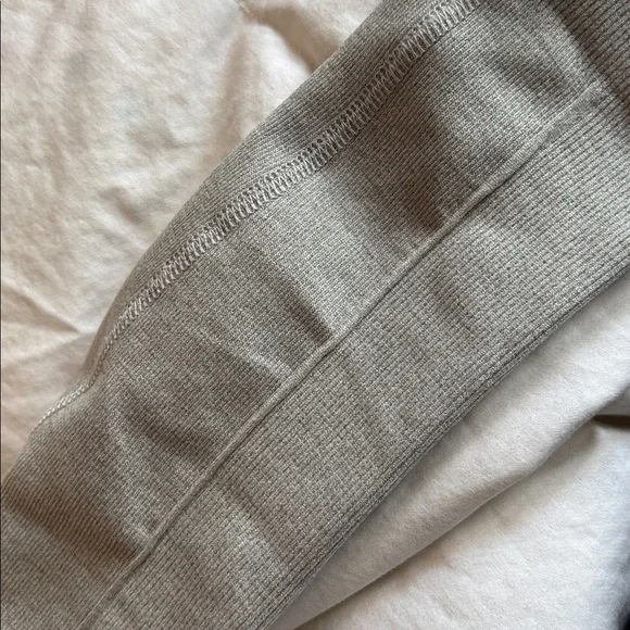 Free People Movement ribbed pull on stretchy light grey legging pants xs/s - Picture 8 of 10